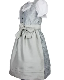 MADDOX Kinder Dirndl "Gabriella" 3-tlg. mit Bluse | Silber Glitzer