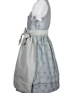 MADDOX Kinder Dirndl "Gabriella" 3-tlg. mit Bluse | Silber Glitzer