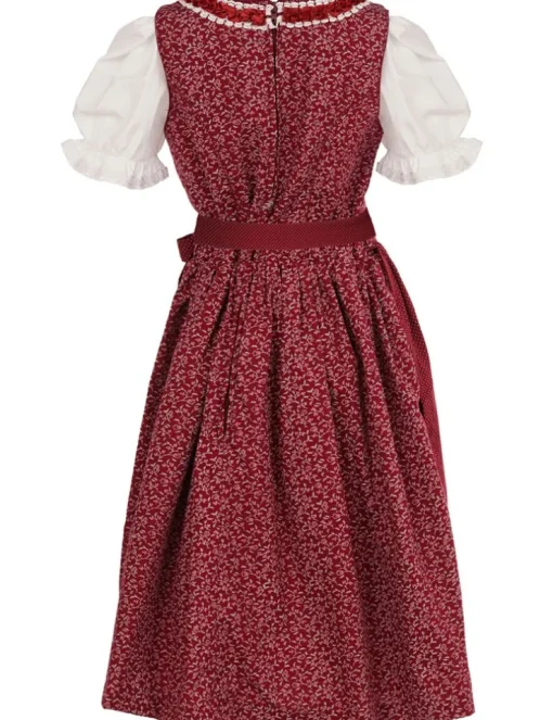 MADDOX Kinder Dirndl "Elisa" 3-tlg. | Streublümchen Rot