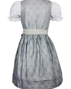 MADDOX Kinder Dirndl "Gabriella" 3-tlg. mit Bluse | Silber Glitzer