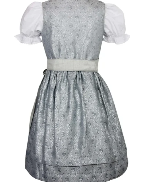 MADDOX Kinder Dirndl "Gabriella" 3-tlg. mit Bluse | Silber Glitzer
