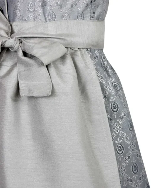 MADDOX Kinder Dirndl "Gabriella" 3-tlg. mit Bluse | Silber Glitzer