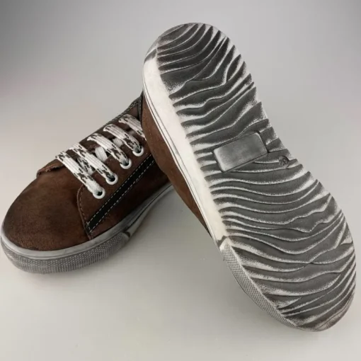 MADDOX Kinder Leder Schuhe Sneaker "Oskar" | Nappato Wood