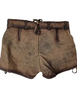 MADDOX Kurze Damen Lederhose Maila | Antik Hopfen