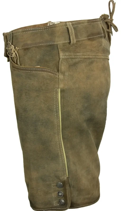 Maddox Kurze Damen Lederhose Elsa - Hellbraun Antik Buche