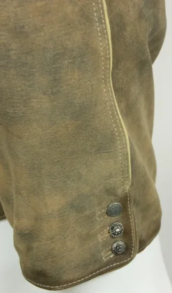 Maddox Kurze Damen Lederhose Elsa - Hellbraun Antik Buche