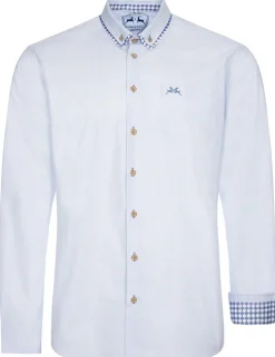 MADDOX Trachtenhemd Button-Down-Kragen - Hemd-58 | Smaragd Blau