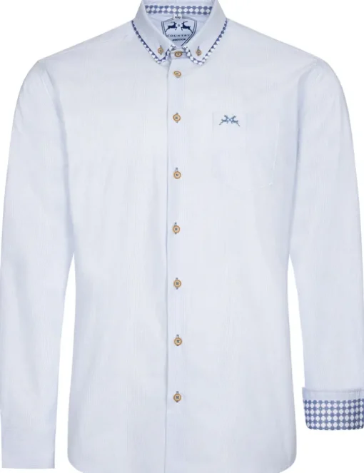 MADDOX Trachtenhemd Button-Down-Kragen - Hemd-58 | Smaragd Blau