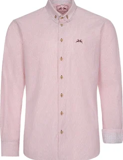 MADDOX Trachtenhemd Button Down Kragen - Hemd-58 | Rubin Rot