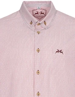 MADDOX Trachtenhemd Button Down Kragen - Hemd-58 | Rubin Rot