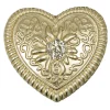 Magnet Brosche Tuchhalter - Gold Herz Ornament