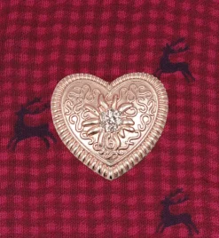 Magnet Brosche Tuchhalter - Roségold Herz Ornament