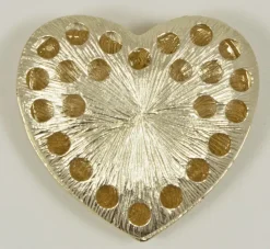 Magnet Brosche Tuchhalter - Gold Herz Ornament
