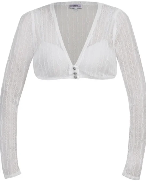 MarJo Damen Dirndlbluse "Hanja-Dorina" Langarm 300300 | Offwhite Traditionell