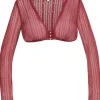 MarJo Damen Dirndlbluse "Hanja-Dorina" Langarm 300300 | Purpur Rot