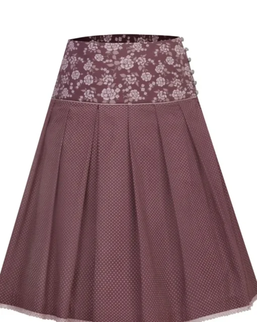 MarJo Damen Trachtenrock "Francesca" 58cm 697658 | Wine Rot