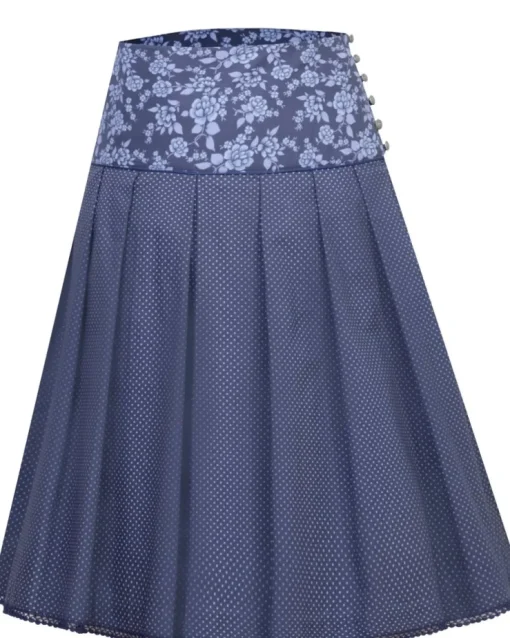 MarJo Damen Trachtenrock "Francesca" 58cm 697658 | Deep Ocean Blue