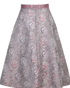 MarJo Damen Trachtenrock "Bianca" Blumenmuster 900070 | Dark Powder 70cm
