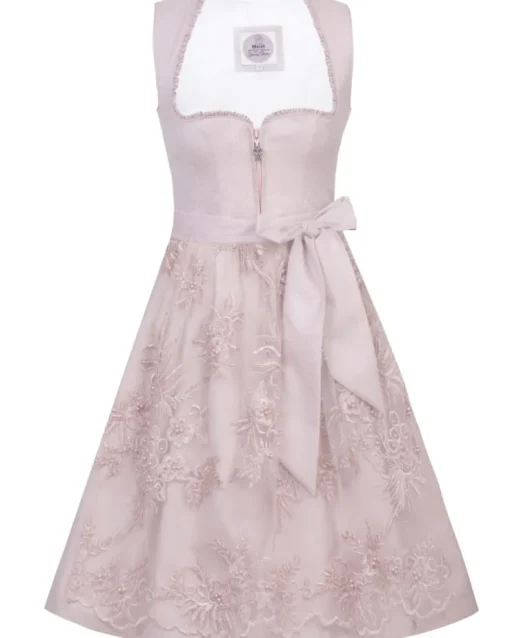 MarJo Dirndl "Dana" mit Spitzenschürze 699165 | Puderrosa 65cm