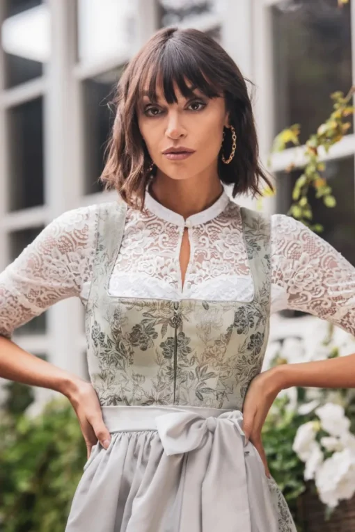 MarJo Dirndl "Susanne" mit floralem Muster 698170 | Mint 70cm
