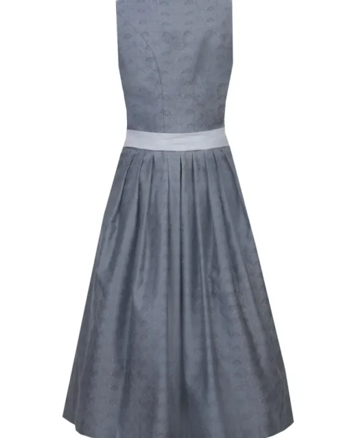 MarJo Dirndl "Wanda" mit V-Ausschnitt 693375 | Blaugrau 70cm