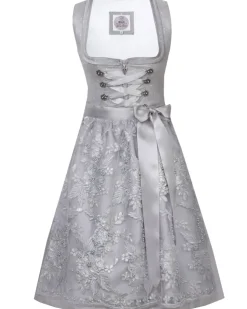MarJo Dirndl "Wendi" mit Spitzenschürze 693550 | Silber 50cm