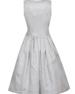 MarJo Dirndl "Wendi" mit Spitzenschürze 693550 | Silber 50cm