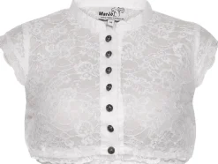 MarJo Dirndlbluse "Delrose-Eva" mit Flügelarm | Creme