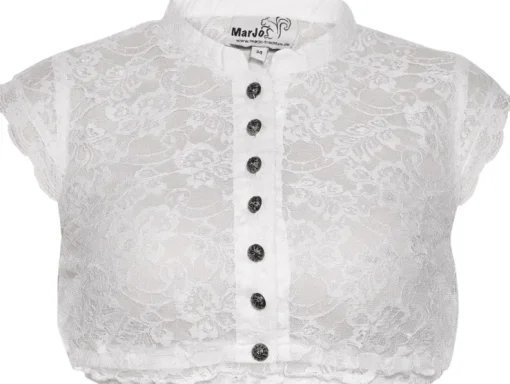 MarJo Dirndlbluse "Delrose-Eva" mit Flügelarm | Creme