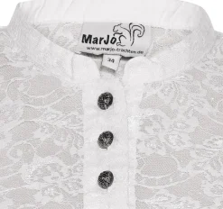 MarJo Dirndlbluse "Delrose-Eva" mit Flügelarm | Creme