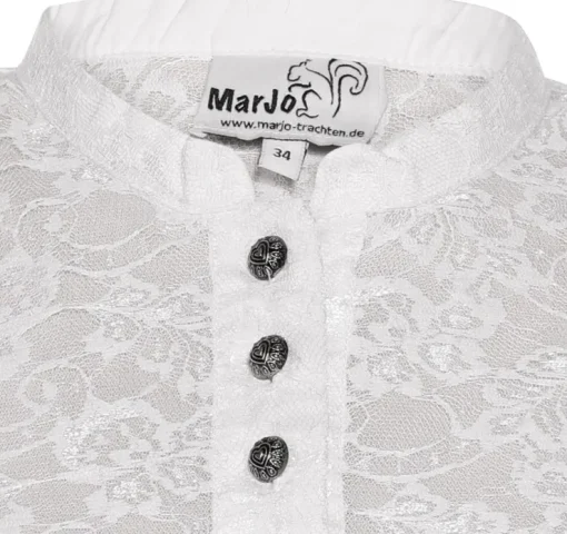 MarJo Dirndlbluse "Delrose-Eva" mit Flügelarm | Creme