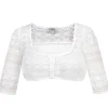 MarJo Dirndlbluse "Ganina-Candia" Traditionell Halbarm | Offwhite