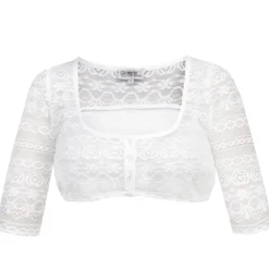 MarJo Dirndlbluse "Ganina-Candia" Traditionell Halbarm | Offwhite