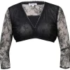 MarJo Dirndlbluse "Kosima-Doro" Halbarm Spitze | Schwarz