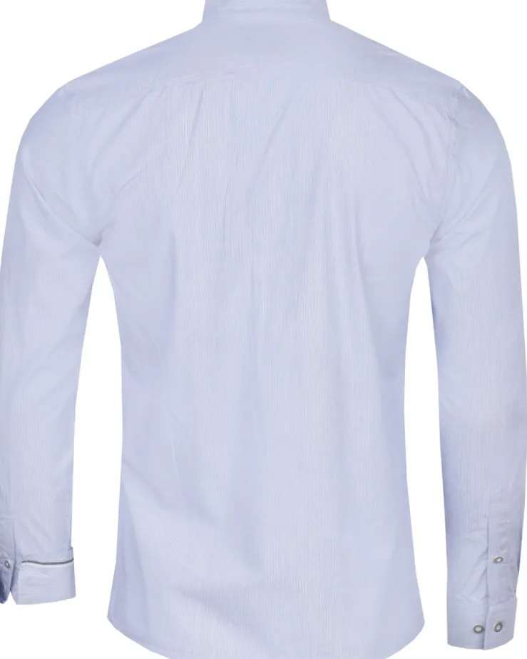 MarJo Herren Trachtenhemd "Benjamin" Stehkragen | Light Denim