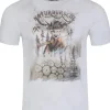 MarJo Herren Trachtenshirt "Guido" Hirschmotiv | Mittelgrau