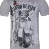 MarJo Herren Trachtenshirt "Eberhard" Hirschmotiv | Mittelgrau