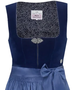 MarJo Samt Dirndl "Elisabeth" 697758 | Azurblau 58cm