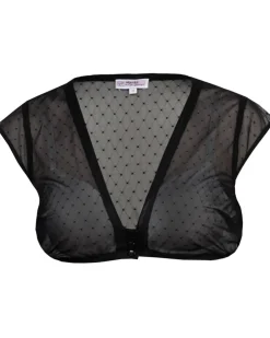 MarJo Spitzen Dirndlbluse "Halina-Dorina" Flügelarm 300100 | Schwarz