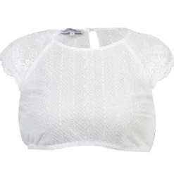 MarJo Spitzen Dirndlbluse "Klara-Dalida" Flügelarm | Offwhite