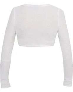MarJo Spitzen Dirndlbluse "Halina-Dorina" Langarm 300800 | Offwhite