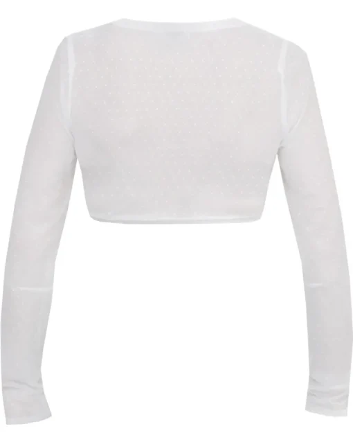 MarJo Spitzen Dirndlbluse "Halina-Dorina" Langarm 300800 | Offwhite