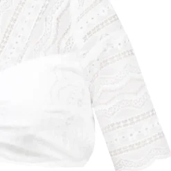 MarJo Spitzen Dirndlbluse "Gusta-Finja" Halbarm | Offwhite