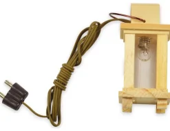 Mini Holz Laterne für Weihnachtskrippe 6 cm - 4,5V - 78222 | Krippen Beleuchtung Zubehör