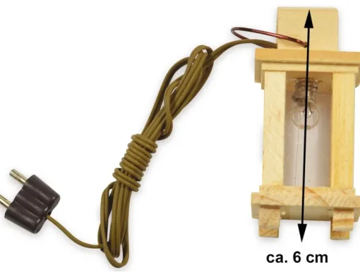 Mini Holz Laterne für Weihnachtskrippe 6 cm - 4,5V - 78222 | Krippen Beleuchtung Zubehör