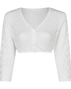 Nina von C. 3/4 Arm Dirndlbluse "Riley" Bio Baumwolle 40471327 | Weiß