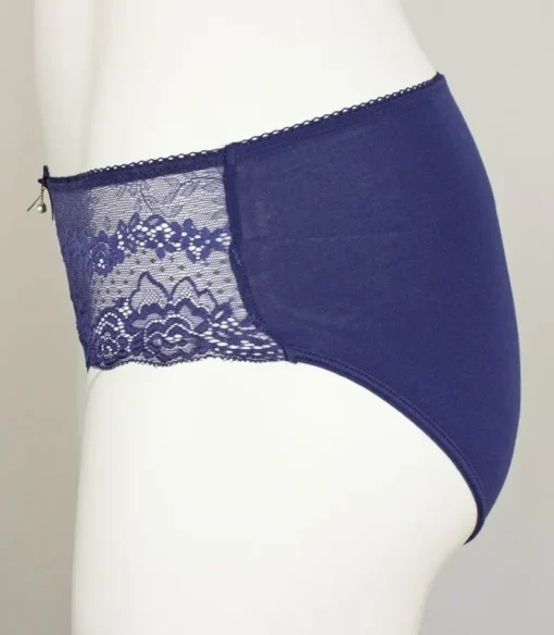 Nina von C. Bikinislip mit Spitze | Lapis Tiefblau