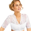 Nina von C. Dirndlbluse "Kalea" mit Knopfleiste 16463718 | Weiß