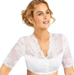 Nina von C. Dirndlbluse "Kalea" mit Knopfleiste 16463718 | Weiß