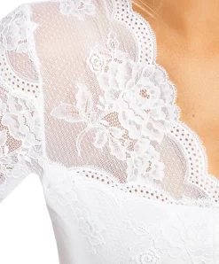 Nina von C. Dirndlbluse "Kalea" mit Knopfleiste 16463718 | Weiß